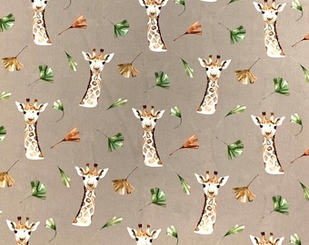 Tissu pour enfants en coton impression numérique girafe