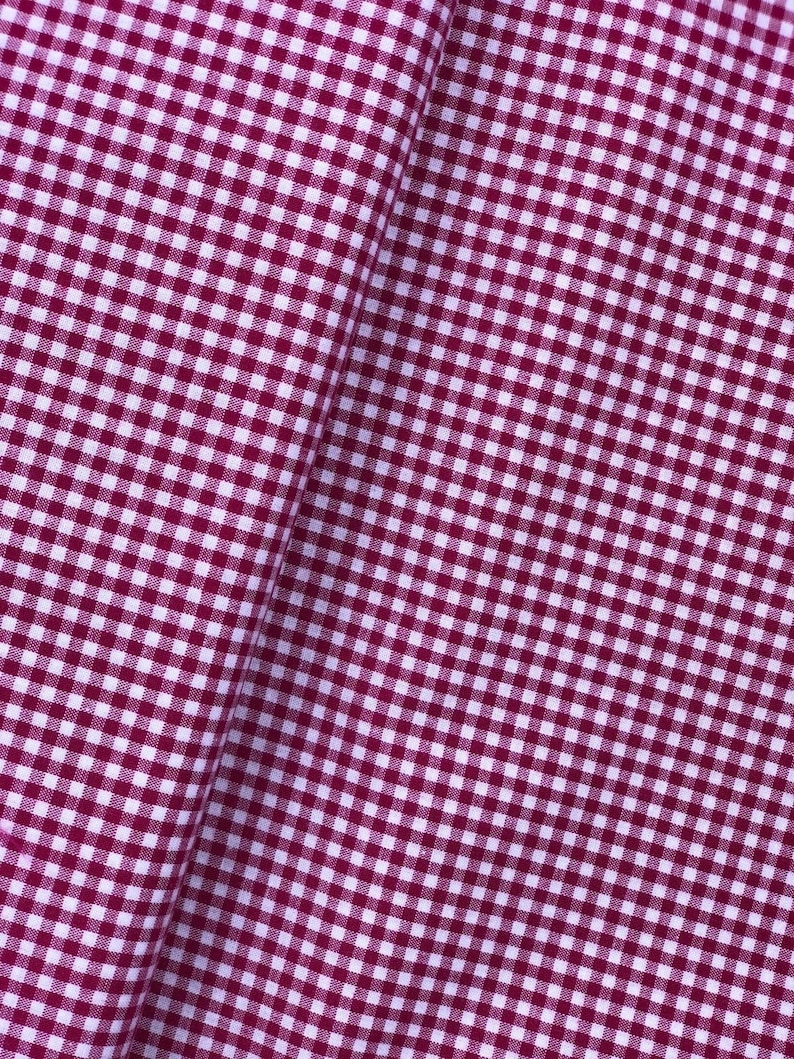 Gingham check cotton fabric decorative fabric 2.5 mm 9 colors image 4