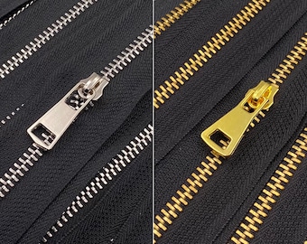 1 m + 2 zipper metal zipper 5 mm endless