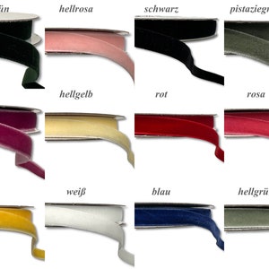 1 rouleau de ruban de velours, ruban décoratif, doux comme du velours, largeur 9 mm
