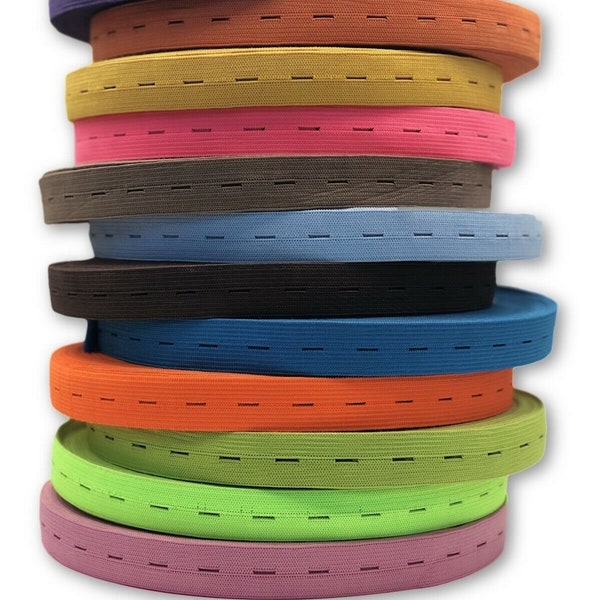 2m Knopflochgummi Gummiband Lochgummi 20mm