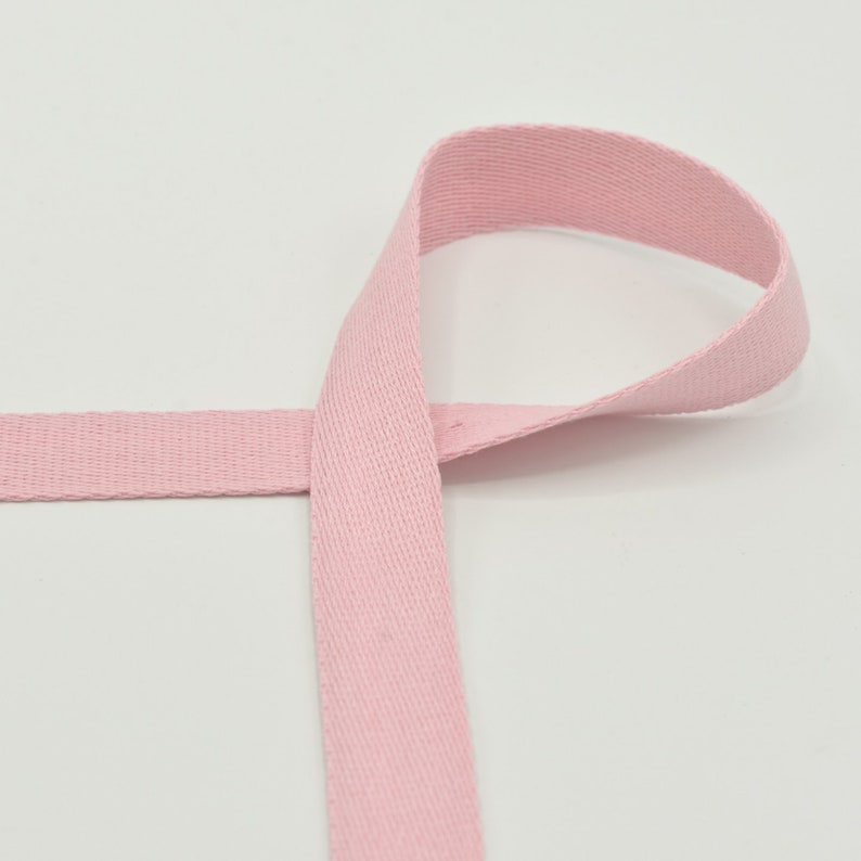 Webbing 25 mm cotton bag strap plain Babyrosa