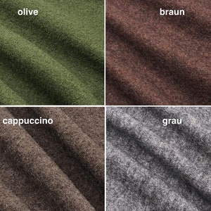 Virgin wool Walkloden fabric pure wool 4 colours image 1