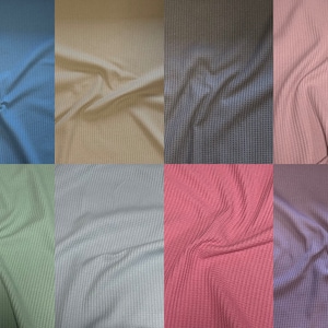 Cotton fabric waffle jersey waffle knit plain
