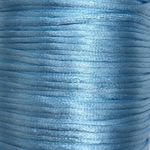 5 m satin cord, satin cord, free choice of colors, 2 mm hellblau