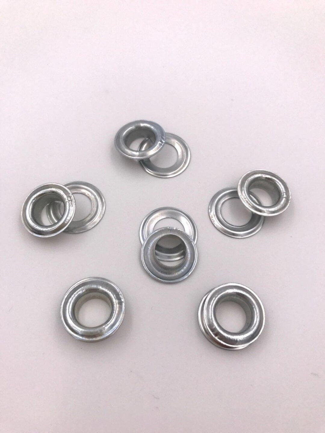 20 Pcs. Eyelets 10 Mm With Discs of Silver Etsy