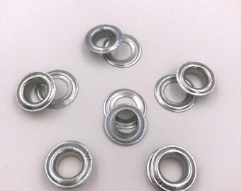 20 pcs. oeillets 10 mm avec disques d’argent