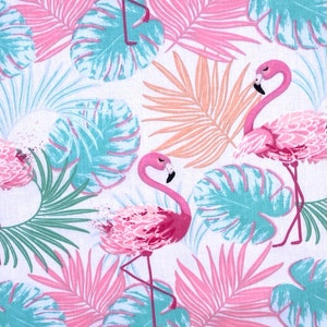 Baumwollstoff Dekostoff Flamingo Breite 160cm ab 50cm 画像 1