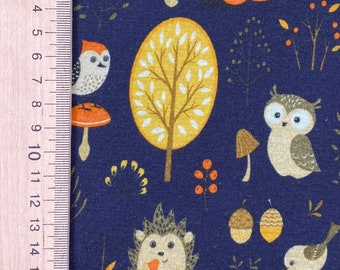 Alpenfleece Muster Waldtiere Breite 145 cm