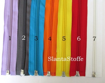 Zipper separable 55 cm 21 colors 3 pieces