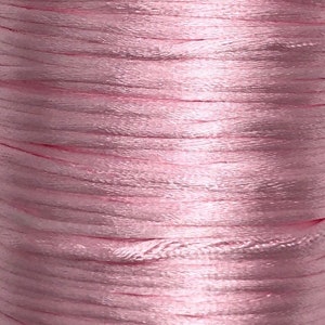 5 m satin cord, satin cord, free choice of colors, 2 mm Pink