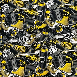 Sweat French Terry roughened children&#39;s fabric spray cans sneakers
