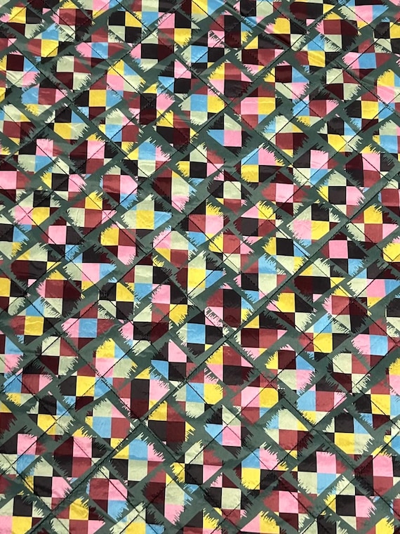 Steppstoff Jackenstoff Muster bunt