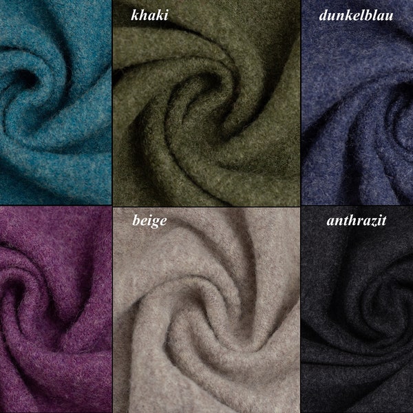 Schurwolle gekochte Wolle meliert 6 Farben