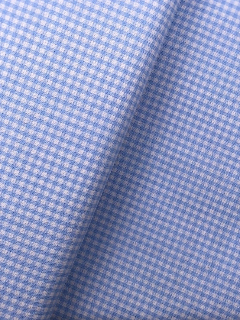 Gingham check cotton fabric decorative fabric 2.5 mm 9 colors image 2