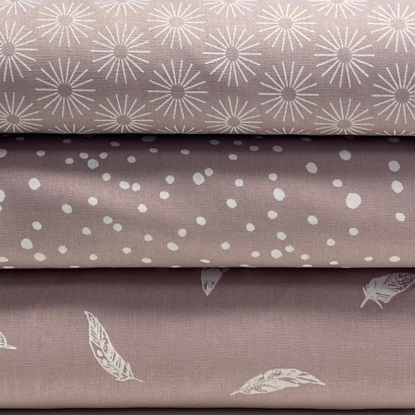 Fabric package fabric set cotton in old pink