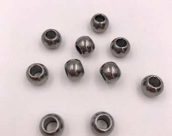 10x extrémités de cordon rond métal/graphite