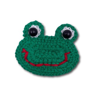 Applique Sew-On Patches Cotton Knitted Frog