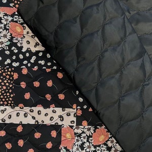 Quilted fabric patchwork look double-sided