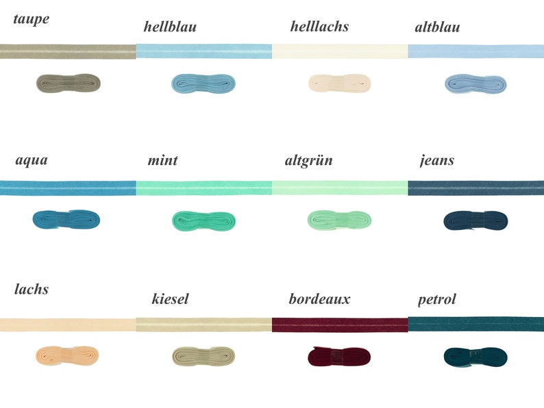 Schrägband Baumwolle uni Bündel 3m 20mm Bild 2