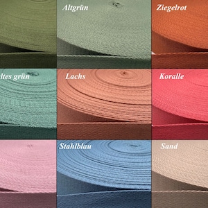Cinghia per borsa in cotone da 40 mm liscia