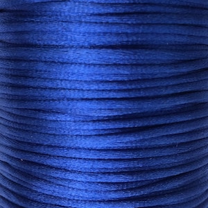 5 m satin cord, satin cord, free choice of colors, 2 mm royalblau