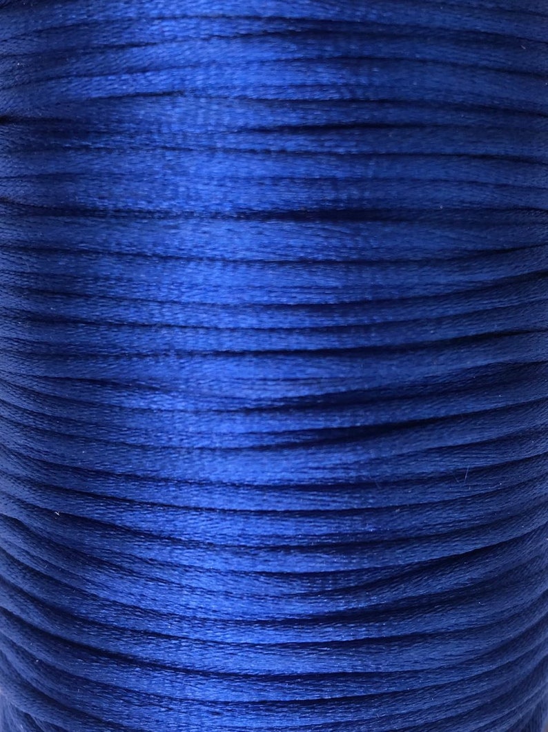 5 m satin cord, satin cord, free choice of colors, 2 mm royalblau