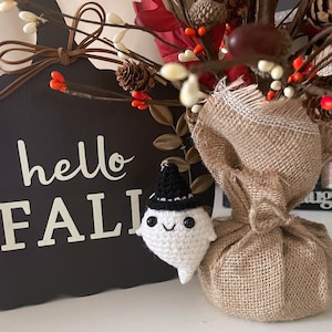 Crochet little Ghost Keychain