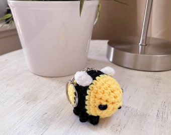 Crochet little Bee keychain