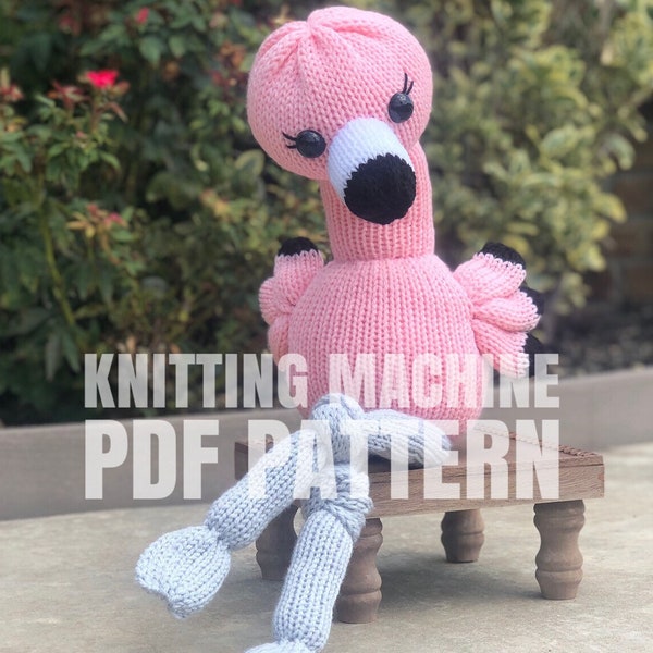 Flamingo - Circular Knitting machine pdf pattern - Sentro Addi Express