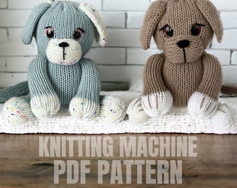 Puppy - Circular Knitting machine pdf pattern - Sentro Addi Express dog