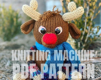 Reindeer - Circular Knitting machine pdf pattern - Sentro Addi Express