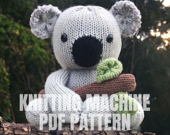 Koala - Rundstickmaskin pdf-mönster - Sentro Addi Express