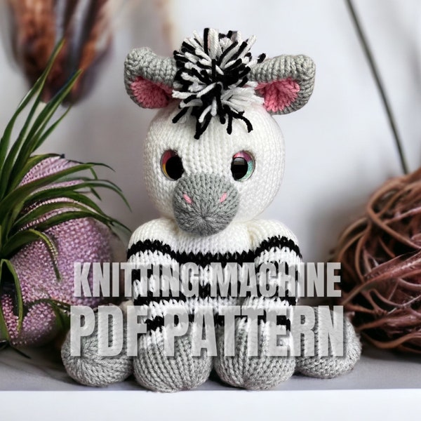 Zebra - Circular Knitting machine pdf pattern - Sentro Addi King Express pro