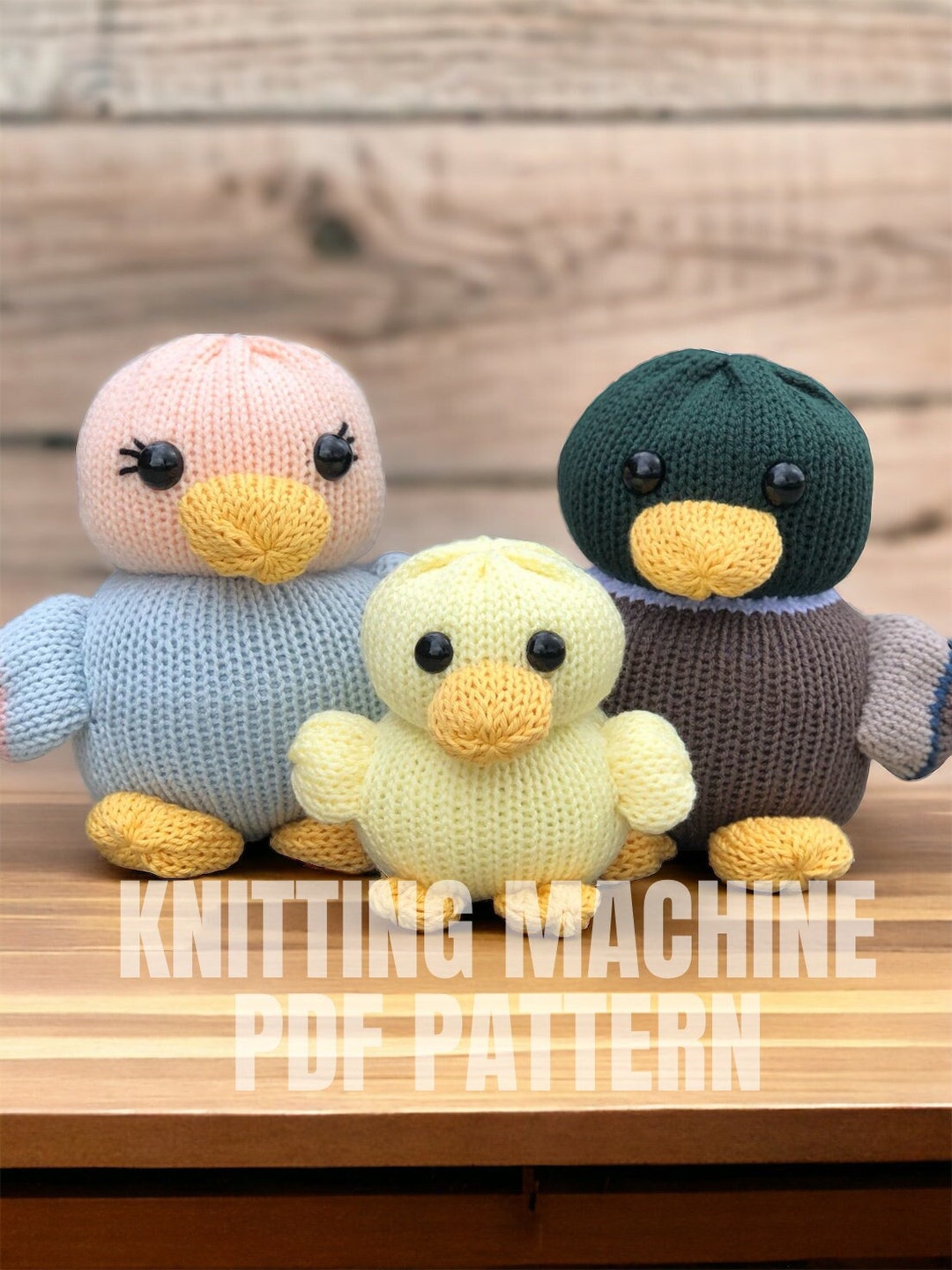 Duck Family - Circular Knitting Machine Pdf Pattern - Sentro Addi ...