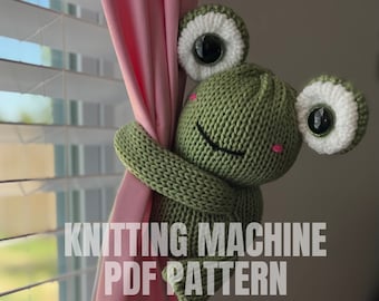 Frog Curtain tie back Circular Knitting machine pdf pattern Sentro Addi Express