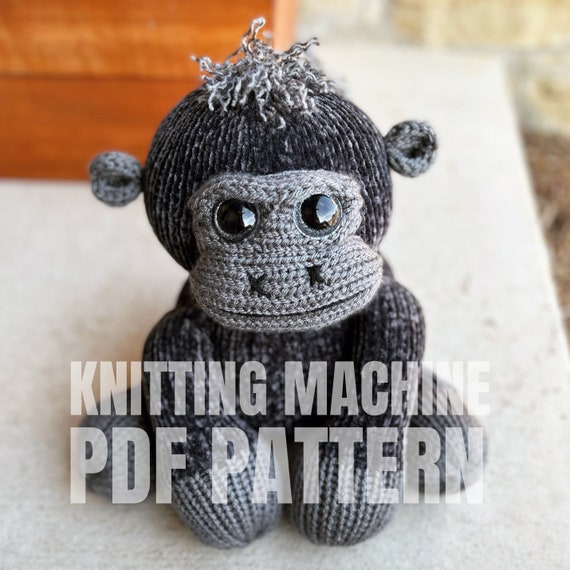 Baby Gorilla Circular Knitting Machine Pdf Pattern Sentro Etsy