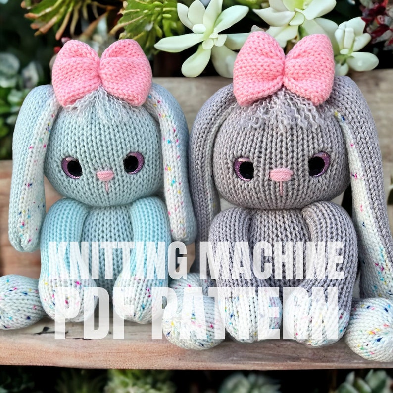 lop eared bunny Circular Knitting machine pdf pattern Sentro Addi Express imagem 1