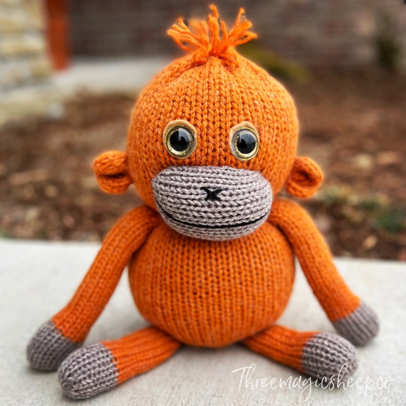 Baby Orangutan Circular Knitting Machine Pdf Pattern Etsy