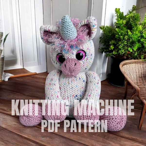 Unicorn - Circular Knitting machine pdf pattern - Sentro Addi Express