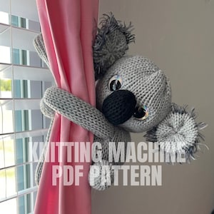 Koala Curtain tie back Circular Knitting machine pdf pattern Sentro Addi Express