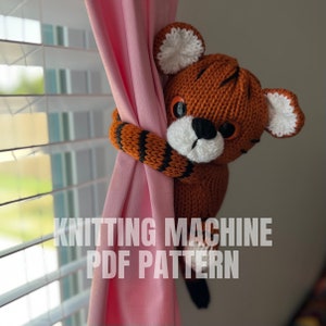 Baby Tiger Curtain tie back Circular Knitting machine pdf pattern Sentro Addi Express