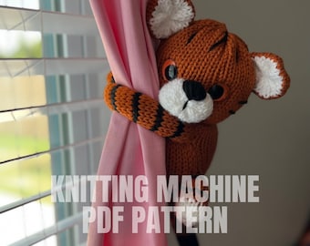 Baby Tiger Curtain tie back Circular Knitting machine pdf pattern Sentro Addi Express