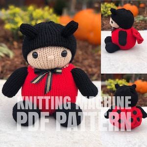 Ladybug - Circular Knitting machine pdf pattern - Sentro Addi Express