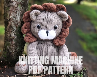 Lion - Circular Knitting machine pdf pattern - Sentro Addi Express