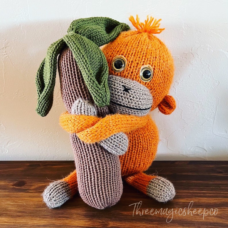 Baby Orangutan Circular Knitting Machine Pdf Pattern Etsy