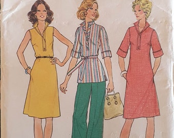 Simplicity 6987 Misses' Dress or Top and Wide-Leg Pants