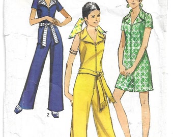 Simplicity 8791 Miss Petites' and Misses' Jumpsuit in Two Lengths - Bust 34 inch