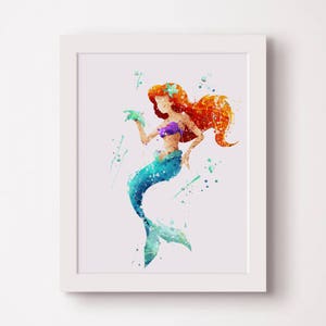 Disney Prinzessin Zimmer Dekor Meerjungfrau Druck Prinzessin Etsy