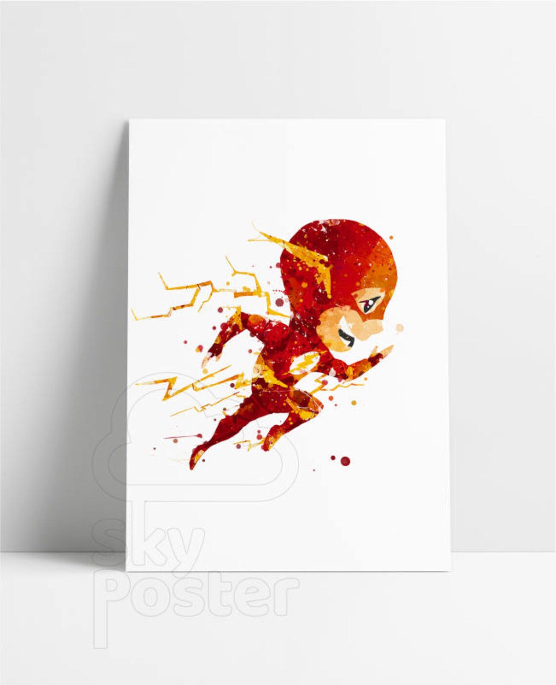 Flash poster Flash art Watercolor flash Flash wall art | Etsy